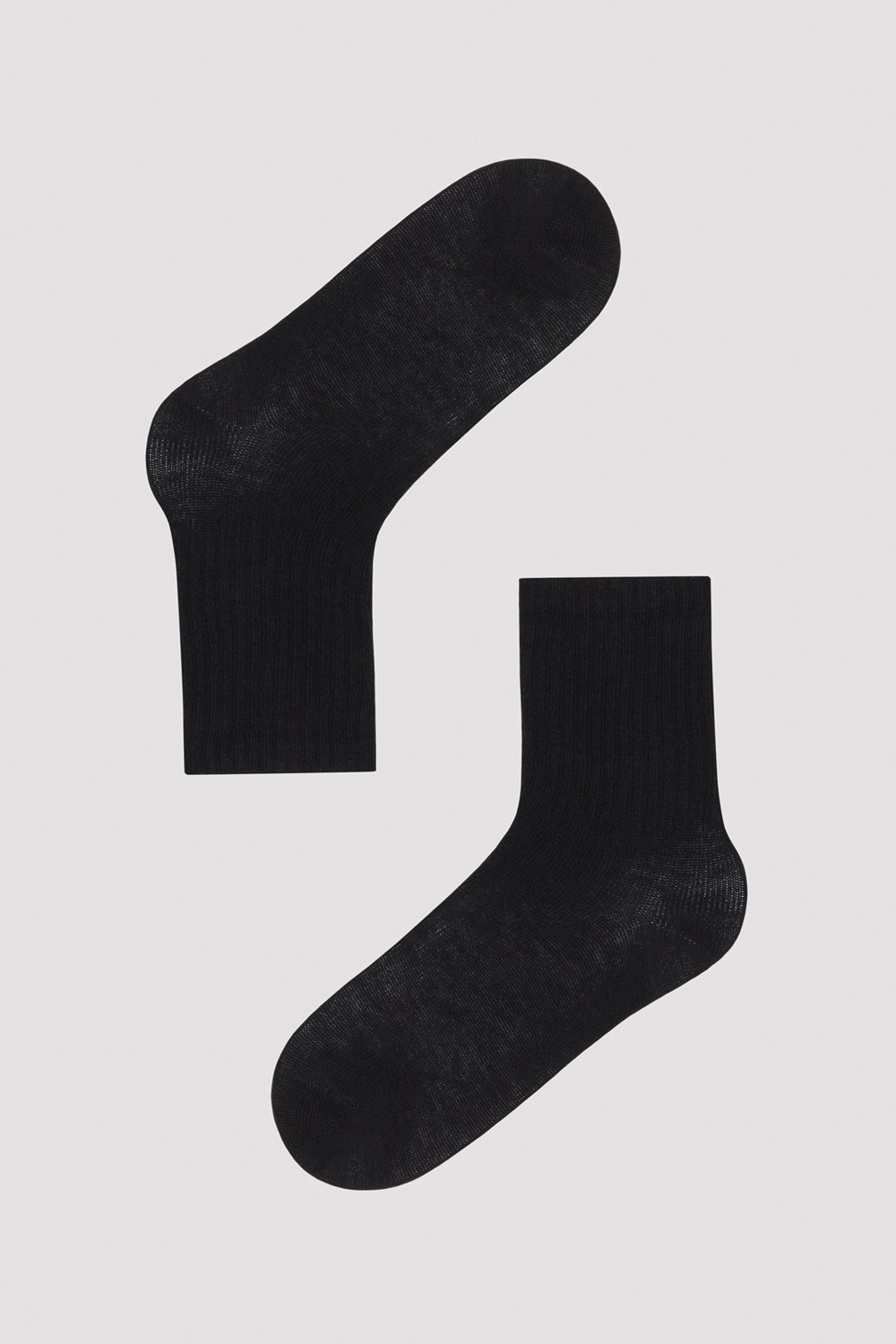 Penti Kız Çocuk Unisex Siyah Beyaz 2 li Tenis Soket Çorap görsel 2
