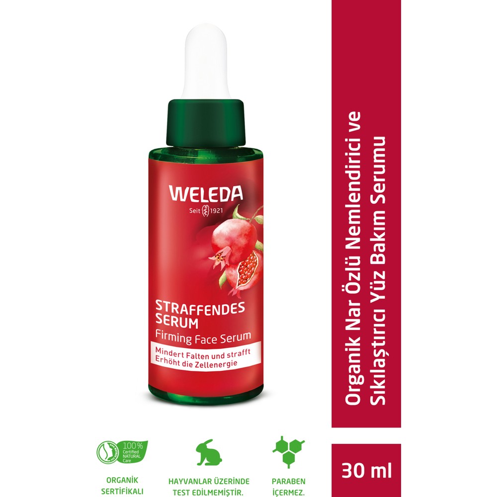 Weleda Pomegranate & Maca Peptides Nar Özlü Nemlendirici ve Sıkılaştırıcı Yüz Bakım Serumu 30ML