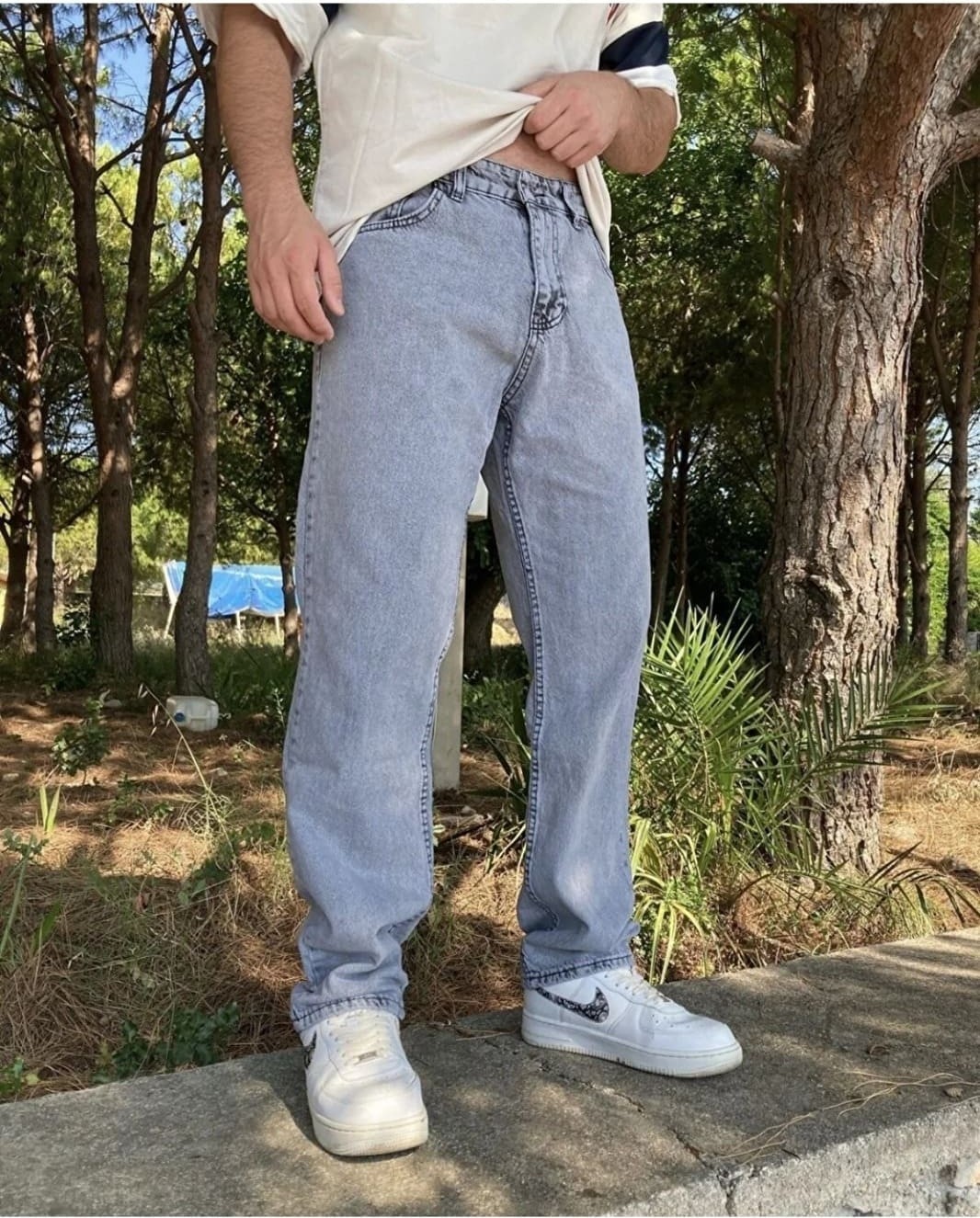 Kaizer Denim Buz Mavi Baggy Pantolon görsel 2