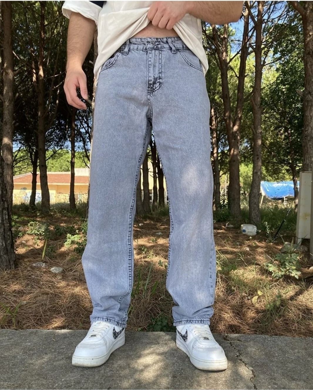 Kaizer Denim Buz Mavi Baggy Pantolon