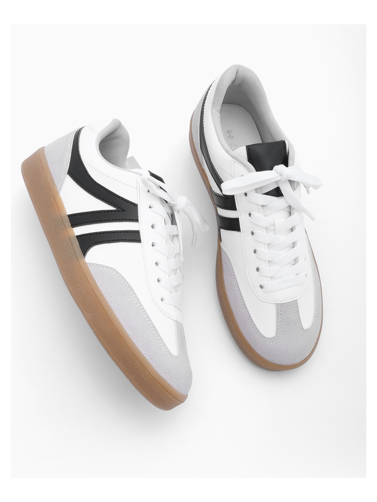 Marjin Kadın Sneaker Acı Kahve Bağcıklı Düz Taban Spor Ayakkabı Tiyone Kahve Süet - Görsel 4