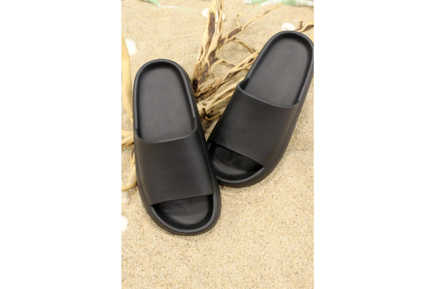 Resim Gezer Yazlık Islak Zemine Uygun Eva Ev Bahçe Banyo Erkek Terlik 