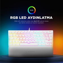 Rampage K11 Beyaz 12 Işık Modlu Red Switch Mekanik Antighosting Bilek Destekli Gaming Oyuncu Klavyesi