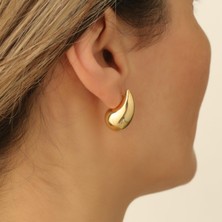 Nox Jewelry 925 Ayar Gümüş Bottega Italyan Gözyaşı Damlası Küpe