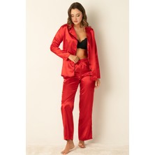 Doremi Uzun Kollu Saten Pijama Takımı