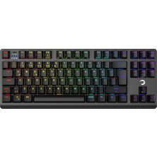 GamePower Eva 7 60M Mekanik Kablolu, 2.4Ghz, Bluetooth 3 Mod Blue Switch Türkçe Q 88 Tuş USB RGB Gaming Klavye - 3 Yıl Garantili