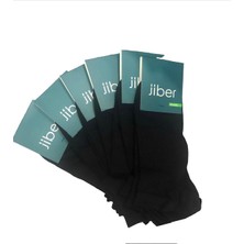 Jiber Erkek Patik Çorap Bambu 6 Adet Siyah