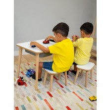 Çocuk Oyun ve Aktivite Masası - 2 Tabure