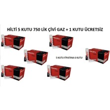 Hilti 5 Kutu ( 27MX Gc 21-22 ) 750 Lik Çivi Gaz Alana + 1 Kutu Hediye