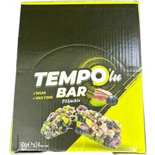 Tempo'lu Bar Vegan, Yüksek Lif Ilave Şekersiz Antep Fıstıklı Bar 30 gr 24'lü Kutu