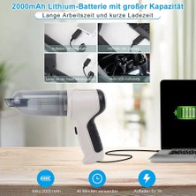 Decisive 9000PA Araba Elektrikli Süpürge + 5xfilters Taşınabilir Süper Güçlü Kablosuz Darbe Emmek Çift Klavyeli Elektrikli Süpürge-B (Yurt Dışından)