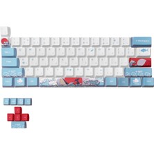 Decisive Mx Anahtarları Için %60 Pbt Keycaps Set Profili Mekanik Oyun Klavyesi GK61 64 (Mercan Denizi Japonca) (Yurt Dışından)