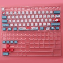 Decisive Mx Anahtarları Için %60 Pbt Keycaps Set Profili Mekanik Oyun Klavyesi GK61 64 (Mercan Denizi Japonca) (Yurt Dışından)