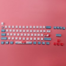 Decisive Mx Anahtarları Için %60 Pbt Keycaps Set Profili Mekanik Oyun Klavyesi GK61 64 (Mercan Denizi Japonca) (Yurt Dışından)