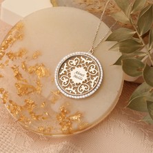 Nox Jewelry 925 Ayar Gümüş Kişiye Özel Isim Yazılı Kalp Desenli Kolye