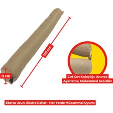 Xpermate Fermuarlı Seyahat Yastığı Cırt Cırtlı Seyahat Boyun Yastigi Yolculuk Yastigi 110CM Bej