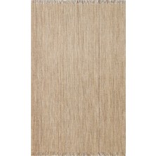 Eko Halı Doha DH01 Beıge Hav Toz Vermez Jüt ve Hasır Ipliklerle Dokunan Çift Taraflı Modern Kilim