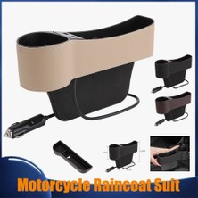 Cdwishbest Açık Kahverengi A Yeterli Dayanıklılık ve Sağlamlık ile Evrensel Araba Koltuğu Boşluk Düzenleyici Yan Cep Saklama Kutusu Kasa Çift USB Şarj Cihazı (Yurt Dışından)