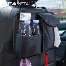 Cdwishbest Tuval 2 Adet Araba Koltuğu Arka Organizatör Çantası Pu Deri Oto Depolama Ağları Telefon, Doku, Su Şişesi Için Çok Cepler 2 Askı Braketi (Yurt Dışından)