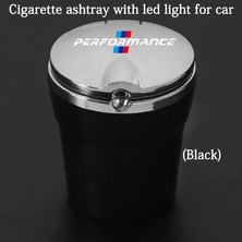 Cdwishbest Gümüş Rengi Mavi LED Işık ile Araba Küllük Metal Astar Araba Logo Styling Aksesuarı Bmw M E90 E60 F30 F31 F10 E39 E36 E53 E46 E70 E87 (Yurt Dışından)