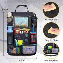 Cdwishbest 2 Adet 1 Adet Araba Arka Koltuk Organizatör Çocuklar Araba Arka Koltuk Kılıfı Koruyucu Dokunmatik Ekranlı Tablet Tutucu Oyuncaklar Için Cepli Kick Paspaslar (Yurt Dışından)