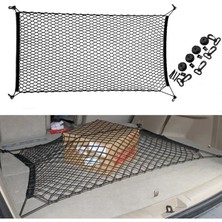 Cdwishbest 110X60 Tam Takım Araba Bagaj Ağı x 60 cm Elastik Güçlü Naylon Kargo Bagaj Depolama Organizatör Net Mesh Araba Van Pickup Suv Mpv Için Kancalı (Yurt Dışından)