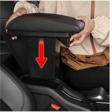 Cdwishbest Sadece Kapak Yeni Peugeot Için Çift Katmanlı Pu Deri USB Araba Aksesuarları Kol Dayama Kutusu Merkezi Saklama Kutusu Genel Kol Dayama Kutusu B29 (Yurt Dışından)