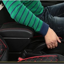 Cdwishbest Sadece Kapak Yeni Peugeot Için Çift Katmanlı Pu Deri USB Araba Aksesuarları Kol Dayama Kutusu Merkezi Saklama Kutusu Genel Kol Dayama Kutusu B29 (Yurt Dışından)