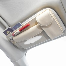 Cdwishbest Siyah Araba Oto Güneşlik Noktası Cep Organizatör Kılıfı Çanta Kart Gözlük Depolama Tutucu Araba-Styling Kart Sahibinin Çanta Doku Kutuları (Yurt Dışından)