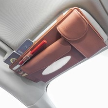 Cdwishbest Siyah Araba Oto Güneşlik Noktası Cep Organizatör Kılıfı Çanta Kart Gözlük Depolama Tutucu Araba-Styling Kart Sahibinin Çanta Doku Kutuları (Yurt Dışından)