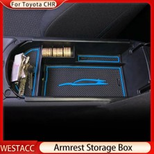 Cdwishbest Beyaz Mat Araba Merkezi Konsol Kol Dayama Kutusu Saklama Kutusu Toyota C-Hr Chr Organizatör Konteyner Tutucu Tepsi Aksesuarları (Yurt Dışından)