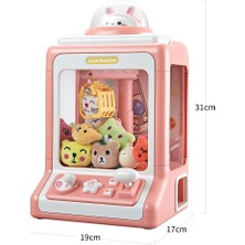 Love Home Çocuk Pençe Makinesi, Sevimli Klipsli Bebek Mini Makinesi, Küçük Ev Kız Oyuncağı, Ücretsiz 30 Bebek, 10 Gashapon Güç Kaynağı Kablosu (Yurt Dışından)