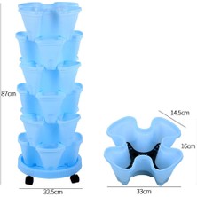 Decisive Takım Çok Katmanlı Istifleme Yetiştirme Pot Boyutlu Dört Yapraklı Kule Üst Üste Kavun Meyve Çilek Dikim Pot A (Yurt Dışından)