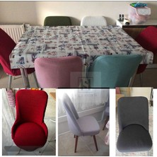 Heytgah Likralı Pitikare Desen Retro Oval Sandalye Kılıfı. Süngerli, Küçük Oval Sandalye Örtüsü.  1 Adet sıkıştırma süngeri beraber gönderiliyor, kumaş kalın ve esnektır