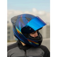 LS2 Rapıd 2 Race Optık Mat Mavi-Mor Kask