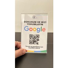 Aktap Nfc Google Yorum Standı L  Tipi Masaüstü Google Menü Standı