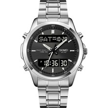 2xudc Gümüş Siyah Skmei 2049 Yeni Varış Skmei 2049 Lüks Altın Erkek Kuvars Izle Dijital Suya Dayanıklı 30 Metre (Yurt Dışından)