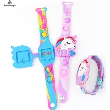 2xudc Stil 3 Çocuk Saatleri ve Oyuncakları Bsn Çocuk Spor Izle Karikatür Unicorn Silikon LED Izle Dokunmatik Ekran Çocuk Reloj Çocuk LED Dijital Oyuncaklar Saatler (Yurt Dışından)