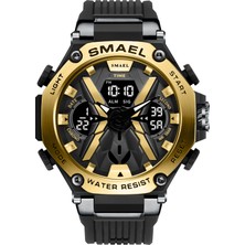 2xudc Altın Yeni Model Smael 8087 Erkek Bilek Dijital Saat Relojes De Hombre Su Geçirmez Dijital LED Spor Saat (Yurt Dışından)