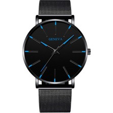 2xudc C14 Erkekler 2021 Minimalist Erkek Moda Ultra Ince Saatler Basit Erkekler Iş Paslanmaz Çelik Hasır Kemer Kuvars Izle Relogio (KWT2236) (Yurt Dışından)