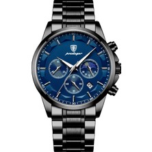 2xudc Stil 1 Resim Olarak Poedagar Chronograph 928 Erkek Kuvars Saatler Lüks Paslanmaz Çelik Erkek Kol Saati Su Geçirmez Aydınlık Saat Erkekler Için Iş Boy (Yurt Dışından)