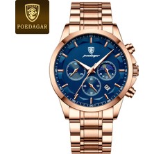 2xudc Stil 1 Resim Olarak Poedagar Chronograph 928 Erkek Kuvars Saatler Lüks Paslanmaz Çelik Erkek Kol Saati Su Geçirmez Aydınlık Saat Erkekler Için Iş Boy (Yurt Dışından)