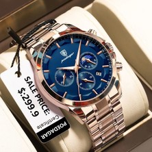 2xudc Stil 1 Resim Olarak Poedagar Chronograph 928 Erkek Kuvars Saatler Lüks Paslanmaz Çelik Erkek Kol Saati Su Geçirmez Aydınlık Saat Erkekler Için Iş Boy (Yurt Dışından)