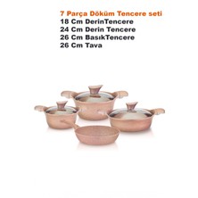 Cvs Dn 20028 7 Parça Döküm Granit Tencere Seti (18-24-26-26 cm )