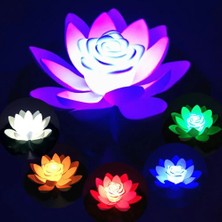 Luoditong Shop Degrade 28CM Tarzı cm Yapay Yüzen Lotus Güneş Enerjili Gece Lambası LED Enerji Tasarruflu Lotus Lambası Bahçe Havuzu Gölet Çeşmesi Dekorasyonu (Yurt Dışından)