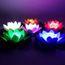 Luoditong Shop Degrade 28CM Tarzı cm Yapay Yüzen Lotus Güneş Enerjili Gece Lambası LED Enerji Tasarruflu Lotus Lambası Bahçe Havuzu Gölet Çeşmesi Dekorasyonu (Yurt Dışından)