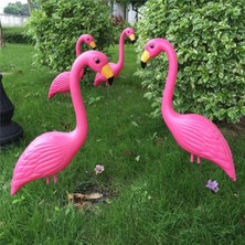 Luoditong Shop Yukarıya Bakma Stili 3 Çeşit Pembe Plastik Gerçekçi Sevimli Flamingo Yard Bahçe Çim Balkon Dekorasyonu Gerçekçi Hayvan Süsleri (Yurt Dışından)