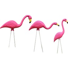 Luoditong Shop Yukarıya Bakma Stili 3 Çeşit Pembe Plastik Gerçekçi Sevimli Flamingo Yard Bahçe Çim Balkon Dekorasyonu Gerçekçi Hayvan Süsleri (Yurt Dışından)