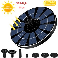 Luoditong Shop 18CM Tarzı Güneş Fıskiyesi Yüzer Bahçe Fıskiyesi Dekor Havuz Göleti Kuş Banyosu Güneş Paneli Enerjili Şelale Su Pompası Bahçe Dekorasyonu (Yurt Dışından)