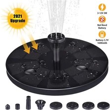Luoditong Shop 18CM Tarzı Güneş Fıskiyesi Yüzer Bahçe Fıskiyesi Dekor Havuz Göleti Kuş Banyosu Güneş Paneli Enerjili Şelale Su Pompası Bahçe Dekorasyonu (Yurt Dışından)